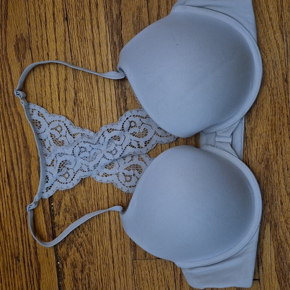 Body By Victoria's Secret Bra Size 36C Pad Front Close Push Up Lace Racer Back - Picture 1 of 8